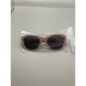 Carolina Lemke Womens Cat Eye Sunglasses Blush Pink Retro Frame Dark Lens Chic